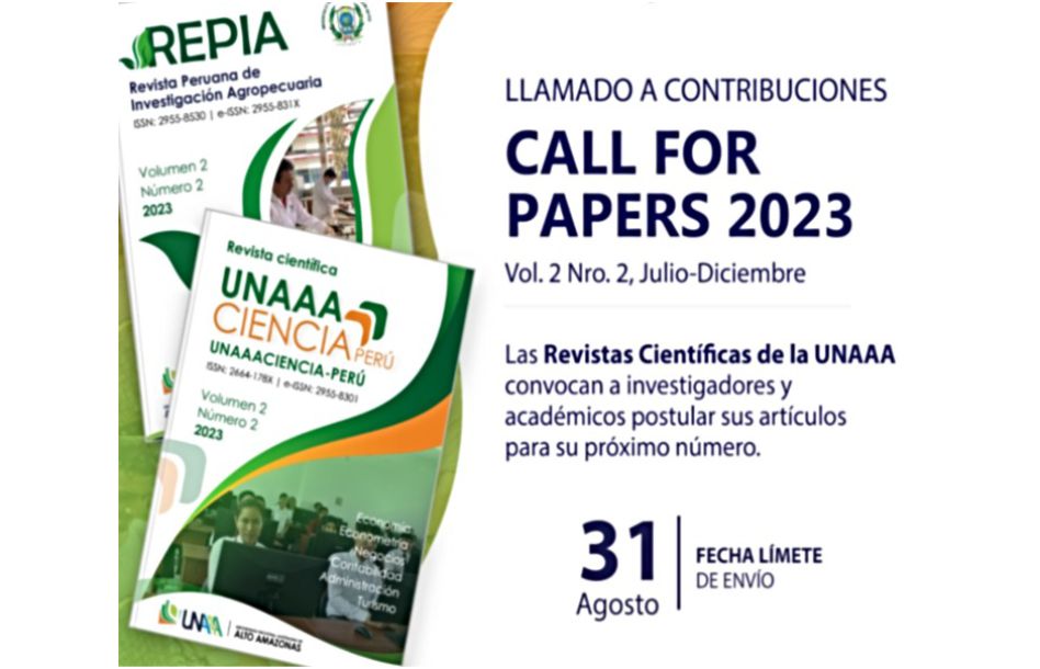 Llamado a la Contribución de Artículos Científicos para las Revistas Científicas de la UNAAA