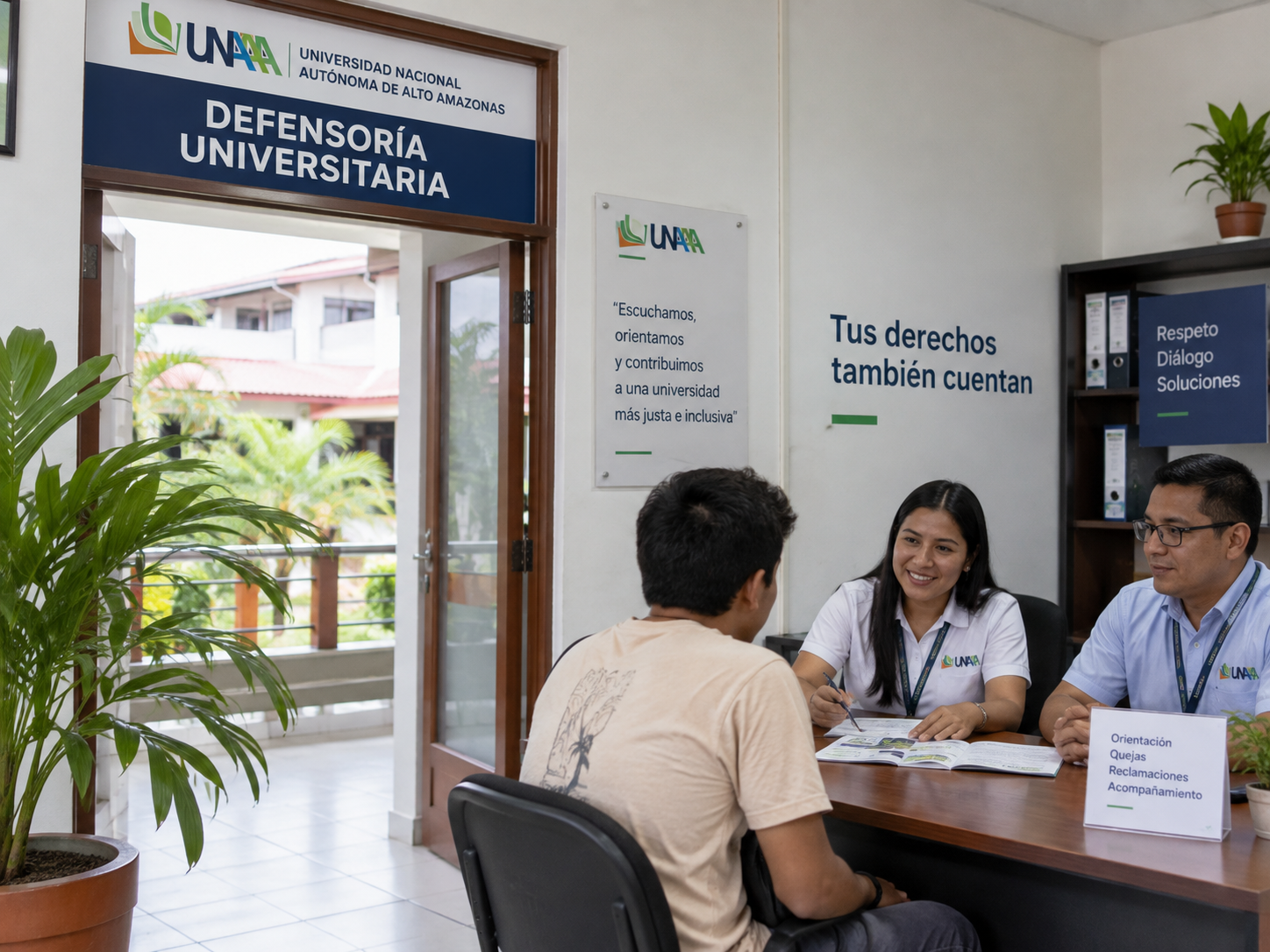 Atención en la Oficina de Defensoría Universitaria de la UNAAA